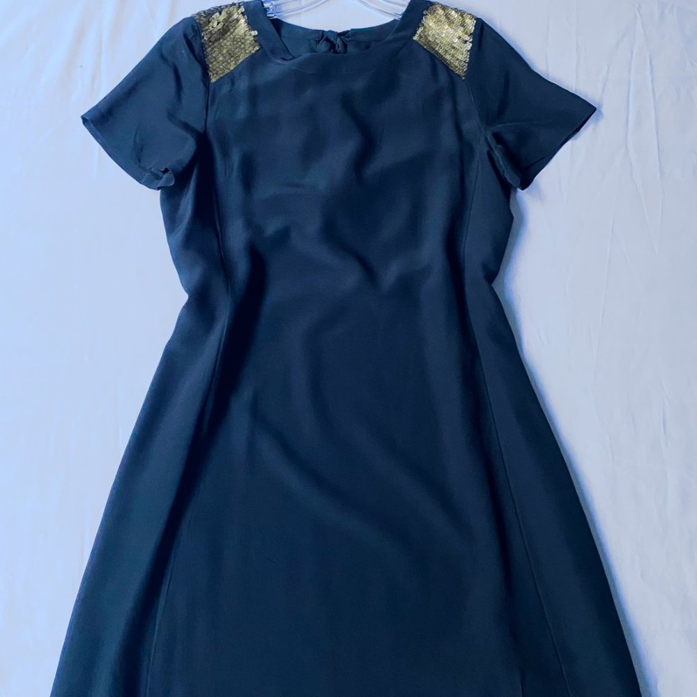 Black & Gold Party Dress - Madewell - 4